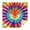Colorful Rainbow Tie, variant on Rainbow Tie Dye Mandala Pattern Square Tablecloth,Waterproof Square Table Cover,Wipeable Spillproof Washable Table Cover for Home Kitchen Party Decor 42"X42"(107x107cm)