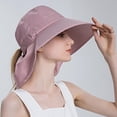 thumbnail image 5 of Yanyanz Bucket Hats for Women, Women Sun Hat Wide Brim Beach Hat How Irregular Wear Ponytail Summer Hats, Hat Pink One Size, 5 of 5