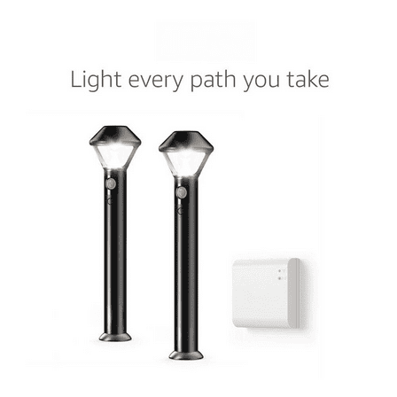 Smart Lighting – Pathlight, Battery-Powered, Outdoor Motion-Sensor Security Light, Black (Starter Kit: 2-pack)