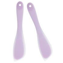 WHAMVOX Purple Silicone Heat Proof Spatula Set for Baking and Cooking Easy to Clean Kitchen Utensils 2 Pcs