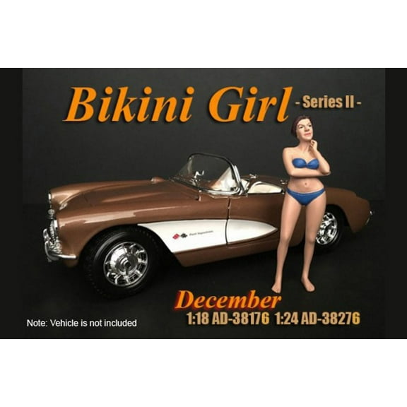 Bikini Girl December, Blue - American Diorama 38276 - 1/24 scale Figurine - Diorama Accessory