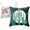 thumbnail image 2 of Cactus Succulents Pattern Polyester Pillowcase Cushion Cover Office Sofa Home Peach Skin Velvet Decor, 2 of 7