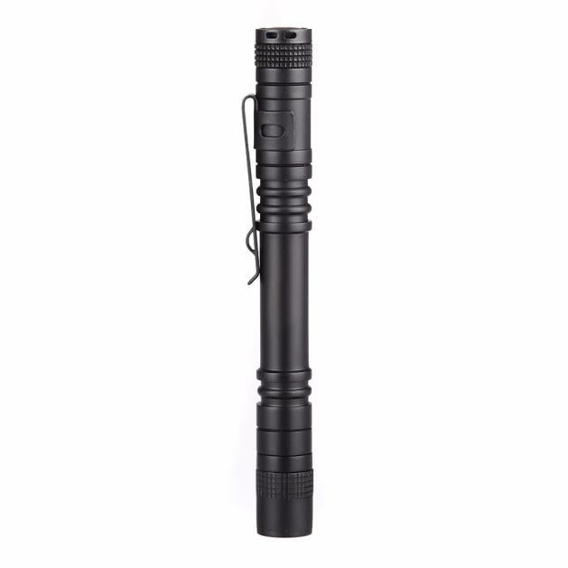 Pocket Waterproof Mini LED Penlight Flashlight Torch Clip AA/AAALamp Light Black Pocket Waterproof Mini LED Penlight Flashlight Torch Clip AA/AAALamp Light Black