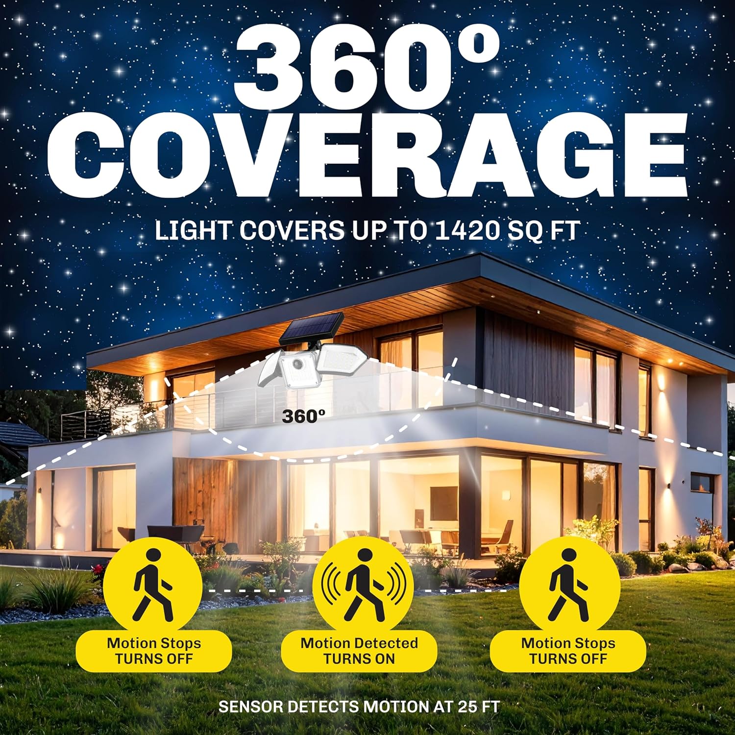 Bell + Howell Bionic Solar Flood Light, 2-Pack with Motion Sensor photo 4