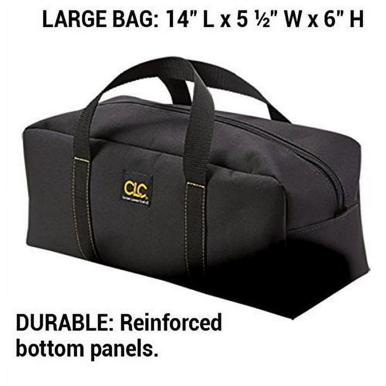Custom Leathercraft 50 Pocket Tool Bag & Utility Tote Combo - Multi-Compartment Organizer For Tools