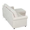 thumbnail image 7 of 3-Seater L-Shape Corner Couch with Storage Chaise, 83" Convertible Sectional Sofa Couch, Modern Sleeper Sofa Bed Small Space Sofa for Living Room, Apartment and Office, Beige, 7 of 7