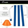 thumbnail image 4 of Deluxe Flag Football Game Set: Champion Sports Flag Football Equipment - Game Sets with 5 Blue Flag Football Belts, 5 Yellow Flag Football Belts, 4 Orange Disc Cones and Mesh Carrying Bag, 4 of 7