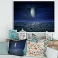 thumbnail image 2 of Designart 'Full Moon Night Over Dark Ocean' Nautical & Coastal Framed Canvas Wall Art Print, 2 of 5