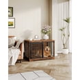 thumbnail image 4 of Hzuaneri Furniture Style Dog Crate, Dog Kennels, Rustic Brown and Black DFC02301B, 4 of 9