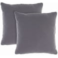 thumbnail image 4 of Mina Victory Life Styles Cotton Knitted 18"x18" Indoor Throw Pillows Set of 2 Charcoal, 4 of 6