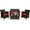 Red, variant on Costway 4PCS Rattan Patio Furniture Set Cushioned Sofa Chair Coffee Table Garden