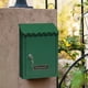 thumbnail image 3 of Buzón de prueba de herrumbre Buzón en 8x2.6x12 '' postal Buzón de seguro con Puerta , Verde Macarena Buzón de montaje en pared, 3 of 7