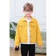 thumbnail image 4 of Chaqueta vaquera Cromoncent Casual Snap Down para niños y niñas, 4 of 7