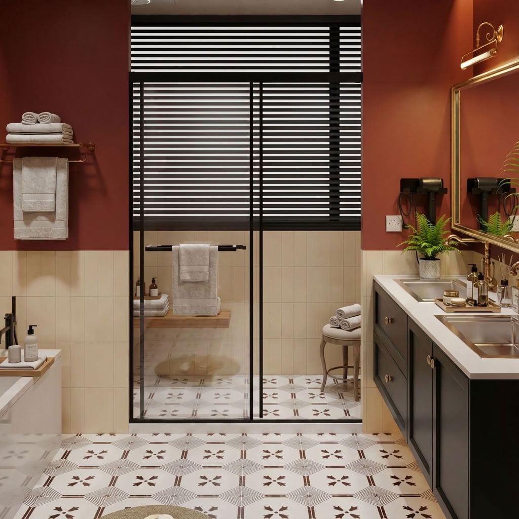MAYEERTY Frameless Dual Sliding Shower Door, Aluminum Frame, Soft-Close Buffer Track, Easy Installation & Leak-Proof Design