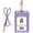 Purple, variant on Azrra ID Badge Holder with Lanyard, Vertical Bling Shiny Black ID Badge Card Holder and a Detachable Neck Lanyard