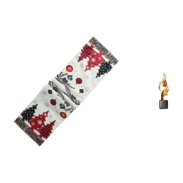 Camino de mesa navideño,Camino de mesa navideño para la cocina de invierno,Decoración de mesa de comedor para fiestas navideñas en casa,Estatua de arte abstracto,Estatua de arte abstracto