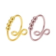 thumbnail image 1 of 2 Pieces Of Silver Single-turn Spiral-turn Rotating Rings Anti-stress And Anxiety Ring Rings, 1 of 6