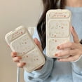 thumbnail image 3 of Creative Flower Silicone Back Cover For iPhone 11 12 13 14 15 Pro Max Lens Protection Sliding Folding Leather Holder Phone Cases, 3 of 7