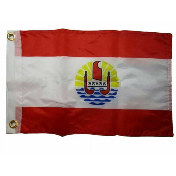 12x18 12"x18" French Polynesia 100% Polyester Motorcycle Boat Flag Grommets