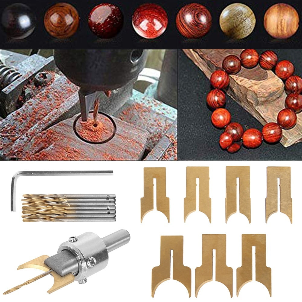 16PCS Wooden Bead Drill Bit Set Cutter Kit Milling Tool Buddha Beads Maker /&U