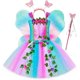 thumbnail image 3 of Vestido de hada con tutú y purpurina para niñas, disfraz de hada de las flores y la hiedra del bosque para fiesta de cumpleaños de niñas, vestidos de princesa, vestido de baile, 3 of 5