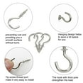 thumbnail image 4 of 20pcs Cup Ceiling Hooks 1 Inch Nickel Plating Screw-in Ceiling Wall Thread Hooks Great for Indoor Outdoor Plants, 4 of 7