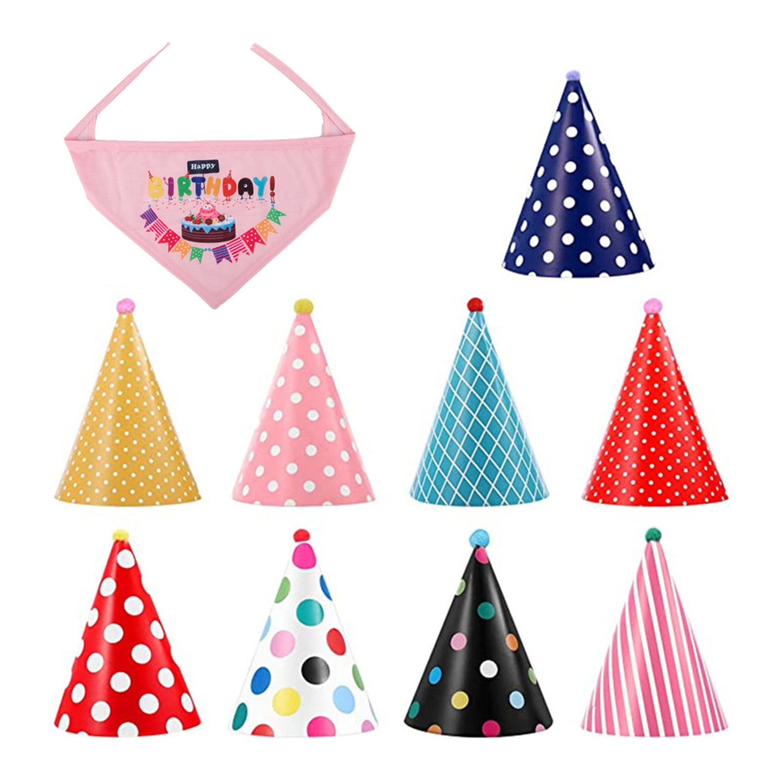 Mosey Useful Dog Birthday Hats Soft for Medium Dogs Burrfree