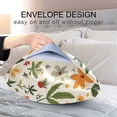 thumbnail image 4 of Yayeee Pillowcase Standard Size Set of 2 Satin Wrinkle Resistant Pillow Case, Leaves Pattern, 4 of 7