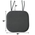 thumbnail image 4 of Honeycomb Memory Foam Chair Cushion Pad 16 x 16 Non-Slip Back w/Ties 4 Pack - Charcoal, 4 of 5