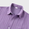 thumbnail image 6 of Hessimy Men's Hawaiian Shirt Short Sleeve Floral Button Down Shirts Tropical Holiday Beach Shirts,Floral(Purple,M), 6 of 8