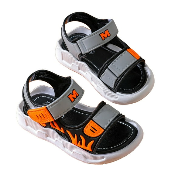 asdoklhq Boy's Shoes,Toddler Baby Boys Flame Pattern Casual Breathable Kids Cool Non-slip Sandals