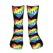Pride Month Lgbtq Gay Pride Ally Socks For Women Men Comfort Crew Tube Socks Athletic Socks
