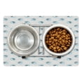 thumbnail image 1 of Hedgehog Pet Mat for Food and Water, Watercolor Effect Hedgehogs Smiling on Monochrome Lines Background, Non-Slip Rubber Mat for Dogs and Cats, 18" X 12", by Ambesonne, 1 of 2