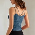thumbnail image 6 of HUITKMM Womens Lace Racerback Tank Top Removable Pads Wireless Bra Cami Size M, 6 of 7