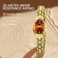 thumbnail image 3 of LIEBIG Small Gold Watches for Women Dainty Analog Ladies Quartz Watch Oval Case Waterproof, 3 of 9