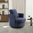 thumbnail image 3 of Swivel Barrel Chair, Comfy Round Accent Sofa Chair for Living Room, 360 Degree Boucle Swivel Barrel Club Chair, Leisure Arm Chair for Nursery, Hotel, Bedroom, Office, Lounge, 3 of 7