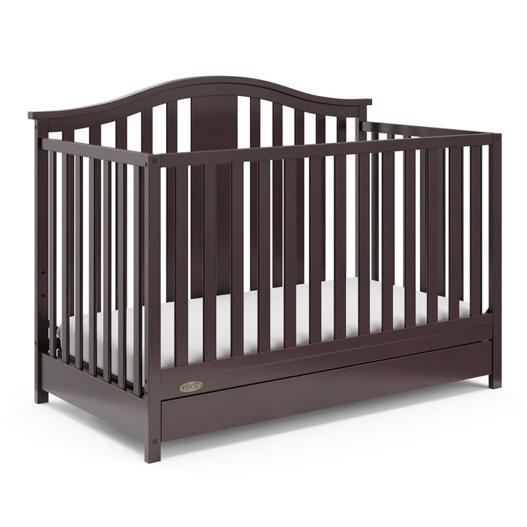Graco Solano 4 in 1 Convertible Baby Crib with Drawer Espresso Walmart