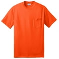 thumbnail image 2 of Port & Company Men's Tall 50/50 Cotton/Poly T Shirt with XLT Safety Orange, 2 of 3