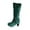 Green, variant on Puntoco Winter Warm Boots Clearanc Women'S Winter Warm High Heel Straight Leather Belt Buckle Suede Thick Heel Knight Green 9.5(43)