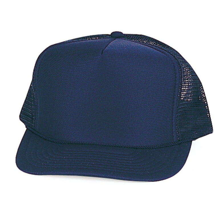 Classic Trucker Baseball Hats Caps Mesh Tone Foam Solid Blank Snapback Adult Youth Two