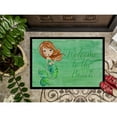 thumbnail image 3 of Carolines Treasures BB8515JMAT Mermaid Welcome Green Door Mat Indoor Rug or Outdoor Welcome Mat 24x36 Doormat  24H X 36W, 3 of 4