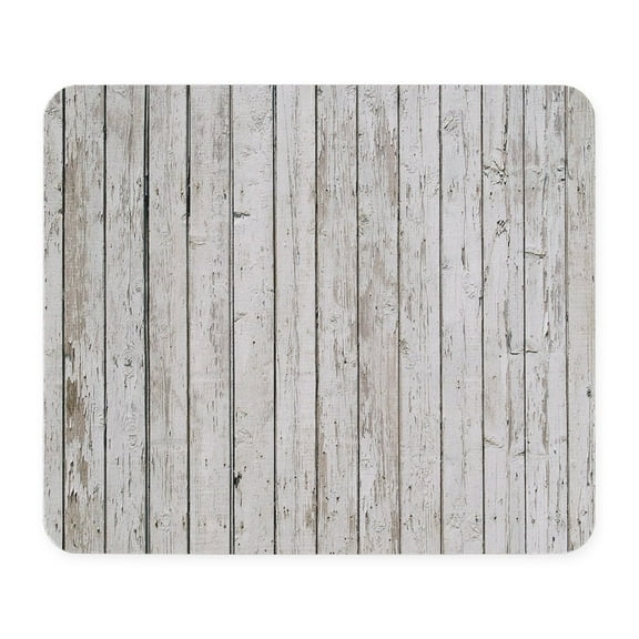 CafePress - Shabby Chic White Barn Wood Mousepad - Non-slip Rubber Mousepad, Gaming Mouse Pad