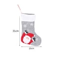 thumbnail image 2 of Kmbangi Christmas Cartoon Patterns Sock Shaped Gift Bag Ornament with Lamp, 2 of 7