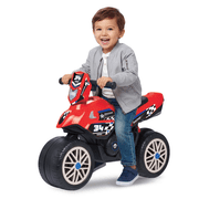 Waddle Foot-to-Floor Motorcycle Ride-On Toy with Sounds, Red