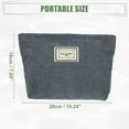 thumbnail image 4 of Unique Bargains Corduroy Makeup Bags Corduroy Cosmetic Bag Zipper Women Makeup Pouch Gray, 4 of 7
