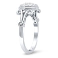 thumbnail image 2 of Round Diamond Bezel Set Split Shank Ring 1.8 Ct Simulated Diamond 14K White Gold Over, 2 of 2
