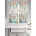 thumbnail image 2 of Summer Ocean Living Room Curtains 2 Panel, Watercolor Coastal Coral Shell Seaweed Beige Cafe Window Treatment, Extra Long Farmhouse Bedroom Bathroom Kitchen Curtains Drapes 104"x72", 2 of 6