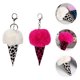 thumbnail image 3 of Colgantes de cono de helado con estampado de leopardo, bola de felpa y PU, Color aleatorio, 1 ud., 3 of 5