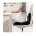 thumbnail image 4 of Cojin De Asiento Soporte Lumbar Respaldo Sillas Auto Oficina Belug Negro, 4 of 5