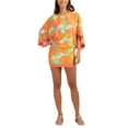 thumbnail image 5 of Trina Turk Women's Playa De Flor Floral Print Swim Tunic Cover-up-Orange / L, 5 of 6